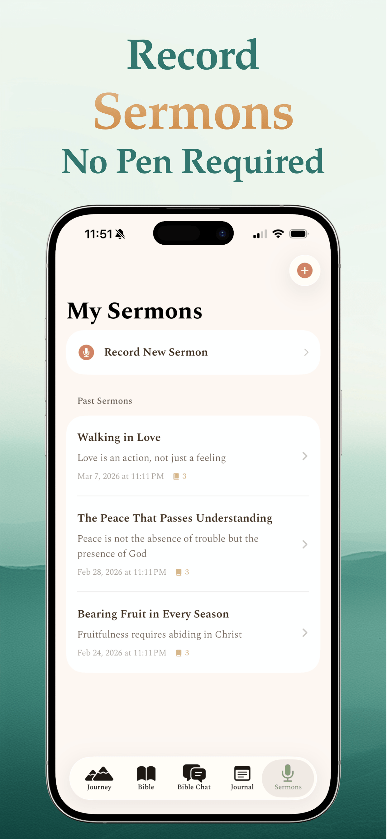 Record Sermons, No Pen Required